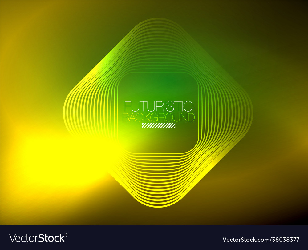 Neon color square shape lines abstract background