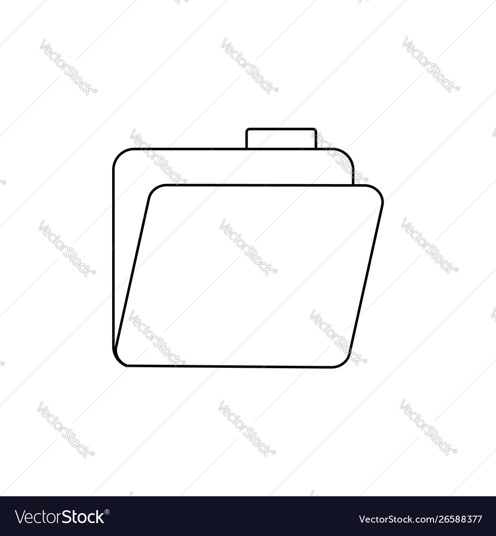 Outline folder icon with documents flat vector image Outline folder icon with documents flat