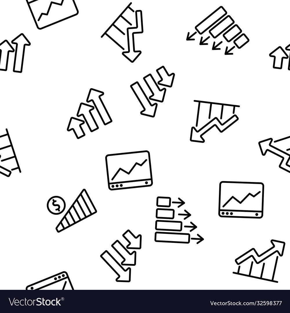 Progress grow graphs seamless pattern vector image Progress grow graphs seamless pattern