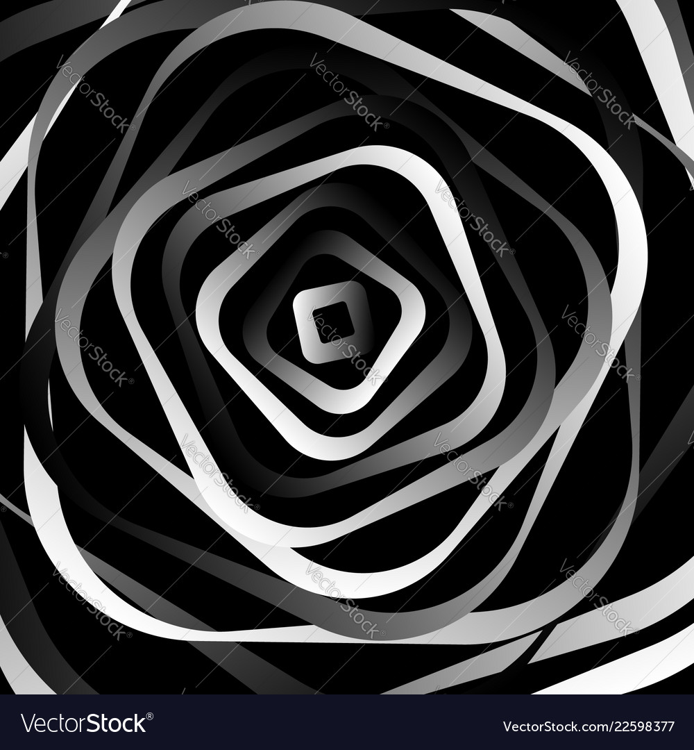 Rotating rounded corner squares abstract vector image Rotating rounded corner squares abstract