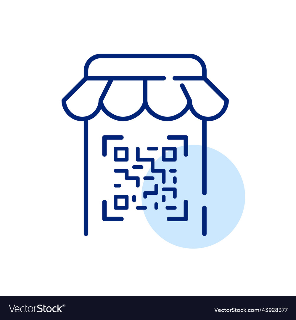 Scanning qr code with smartphone to access online vector image Scanning qr code with smartphone to access online