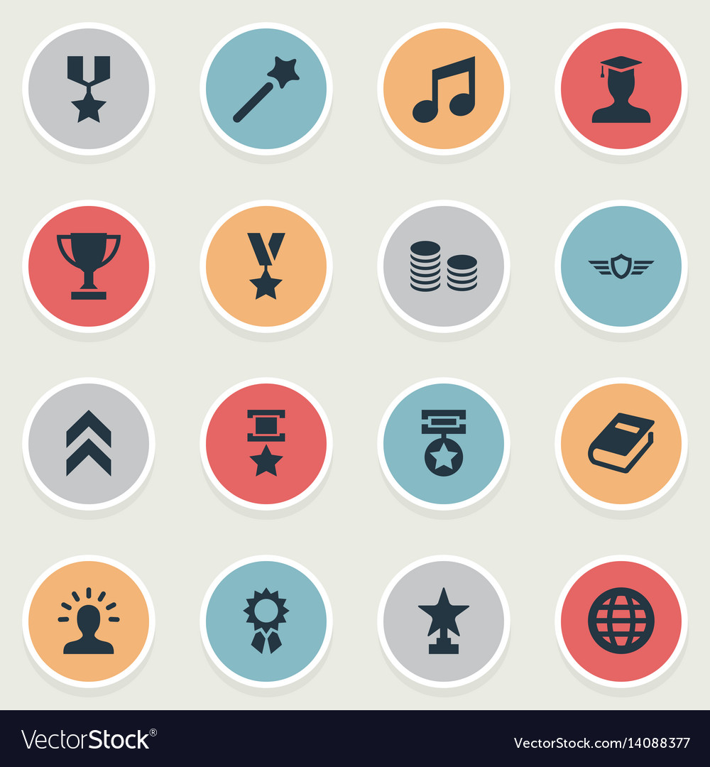 Set of simple champ icons