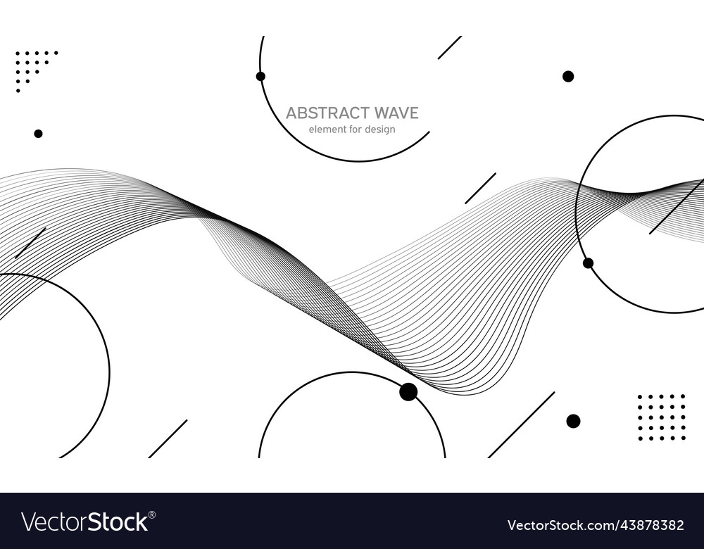 Abstract wave element for design digital