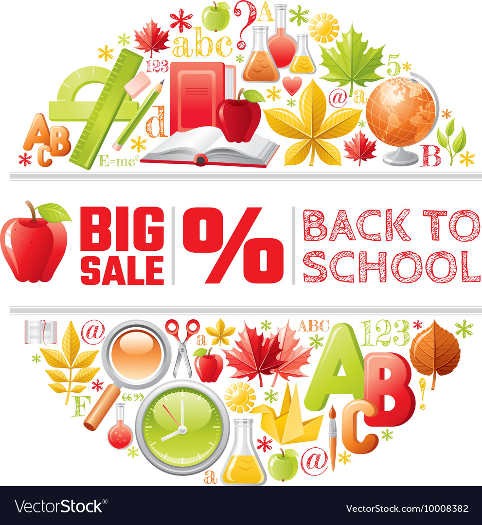 Back to school sale icon