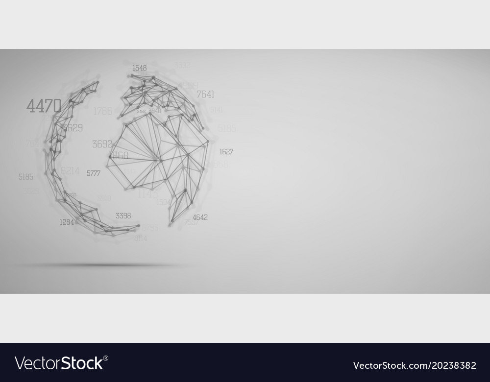 Big data visualization abstract earth globe