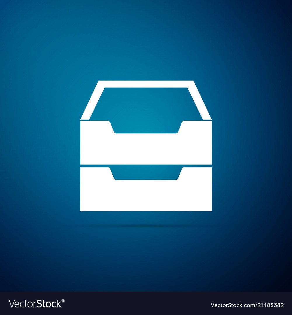 Drawer with documents icon archive papers Vector Image Drawer with documents icon archive papers