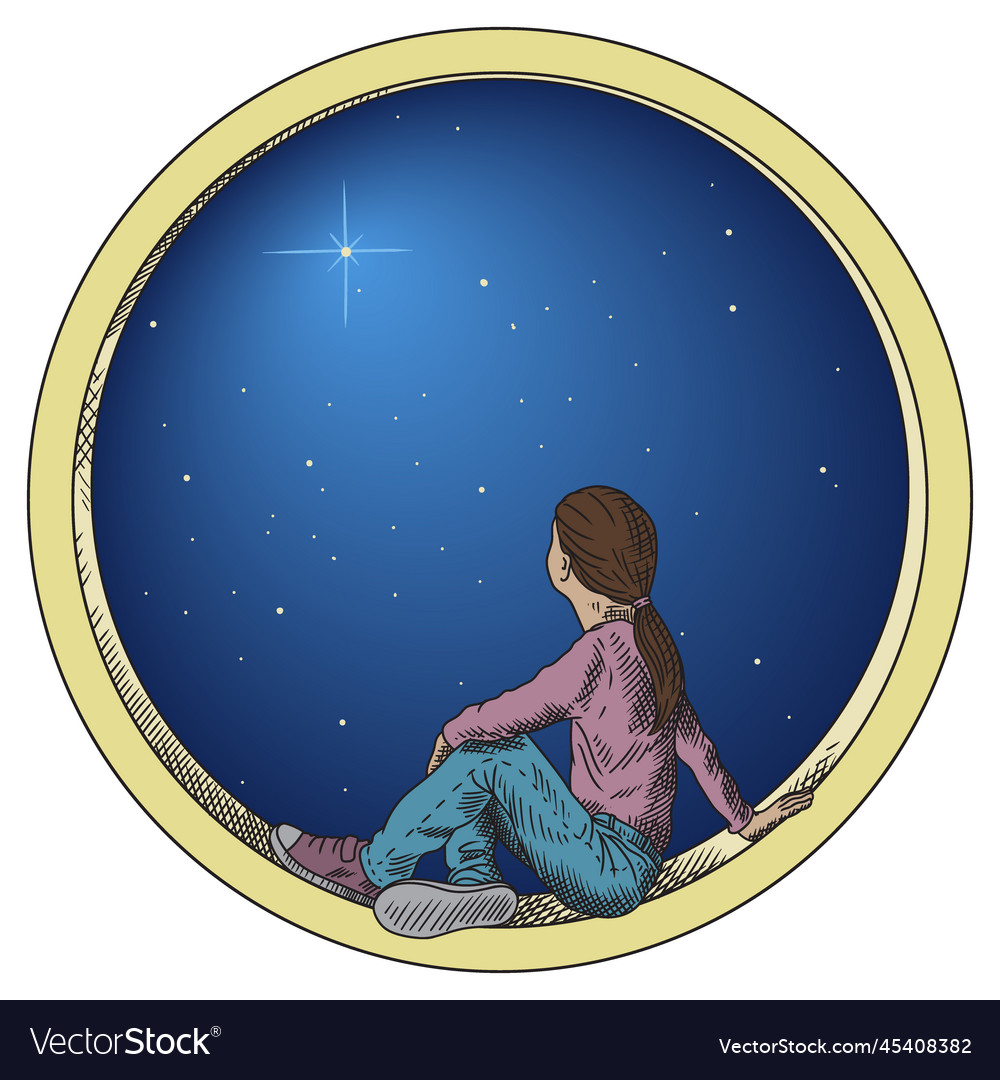 Girl and star