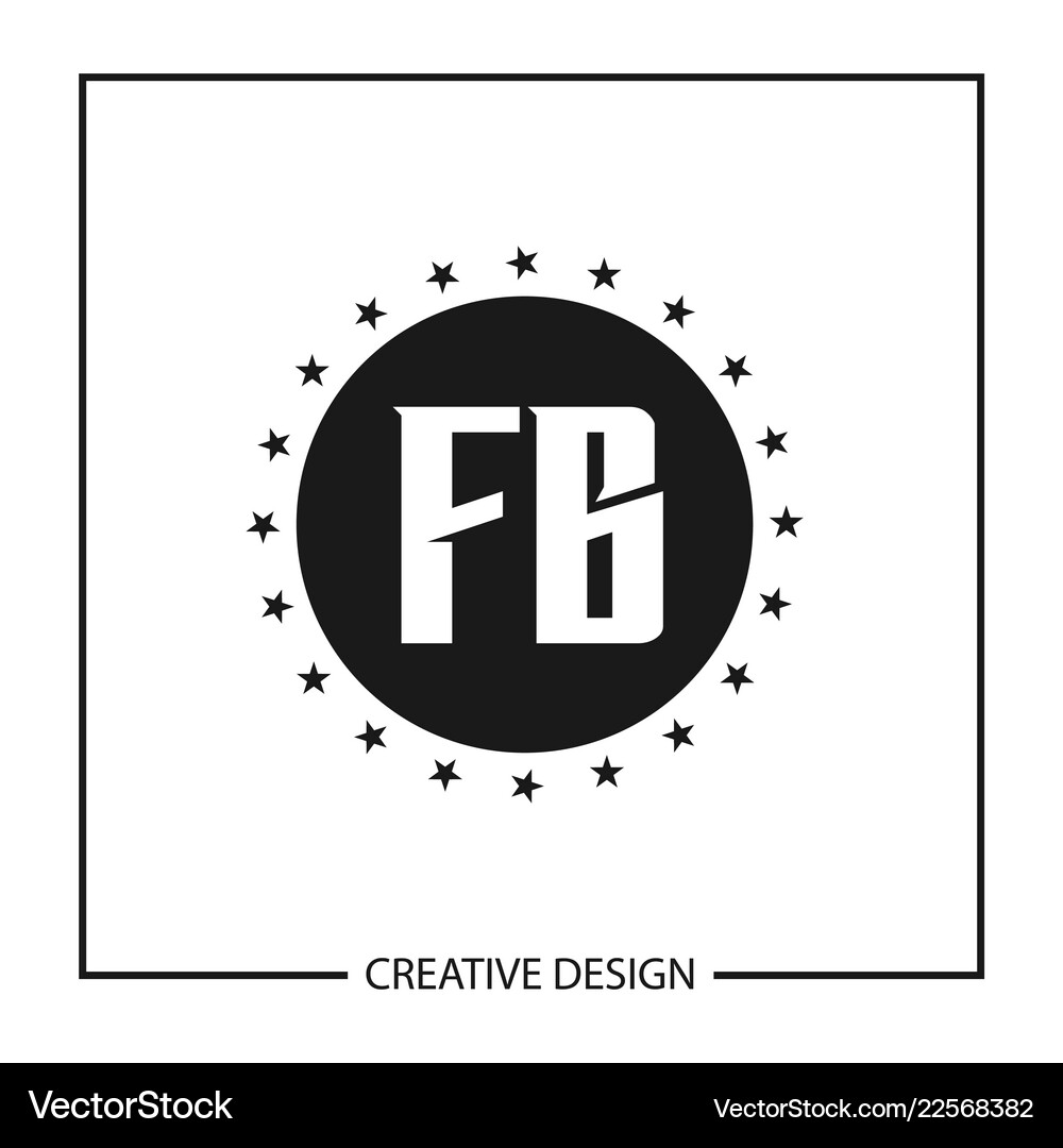 Initial letter logo fb template design Royalty Free Vector