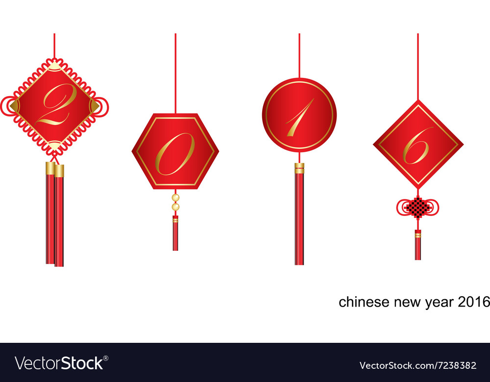 Label design for chinese new year Royalty Free Vector Image