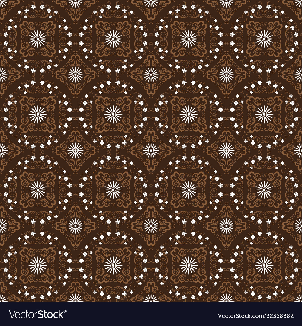 Modern circle pattern on javanese batik design vector image Modern circle pattern on javanese batik design