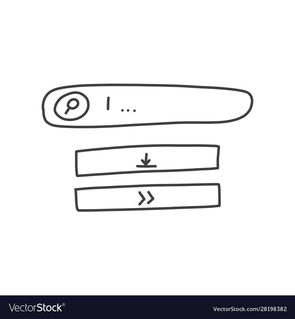 Poster search bar box online sketch hand drawn Vector Image