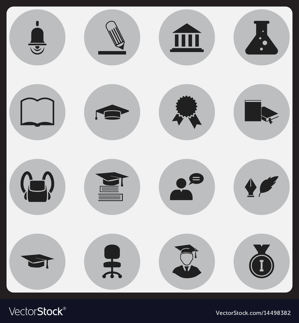 Set of 16 editable science icons includes symbols