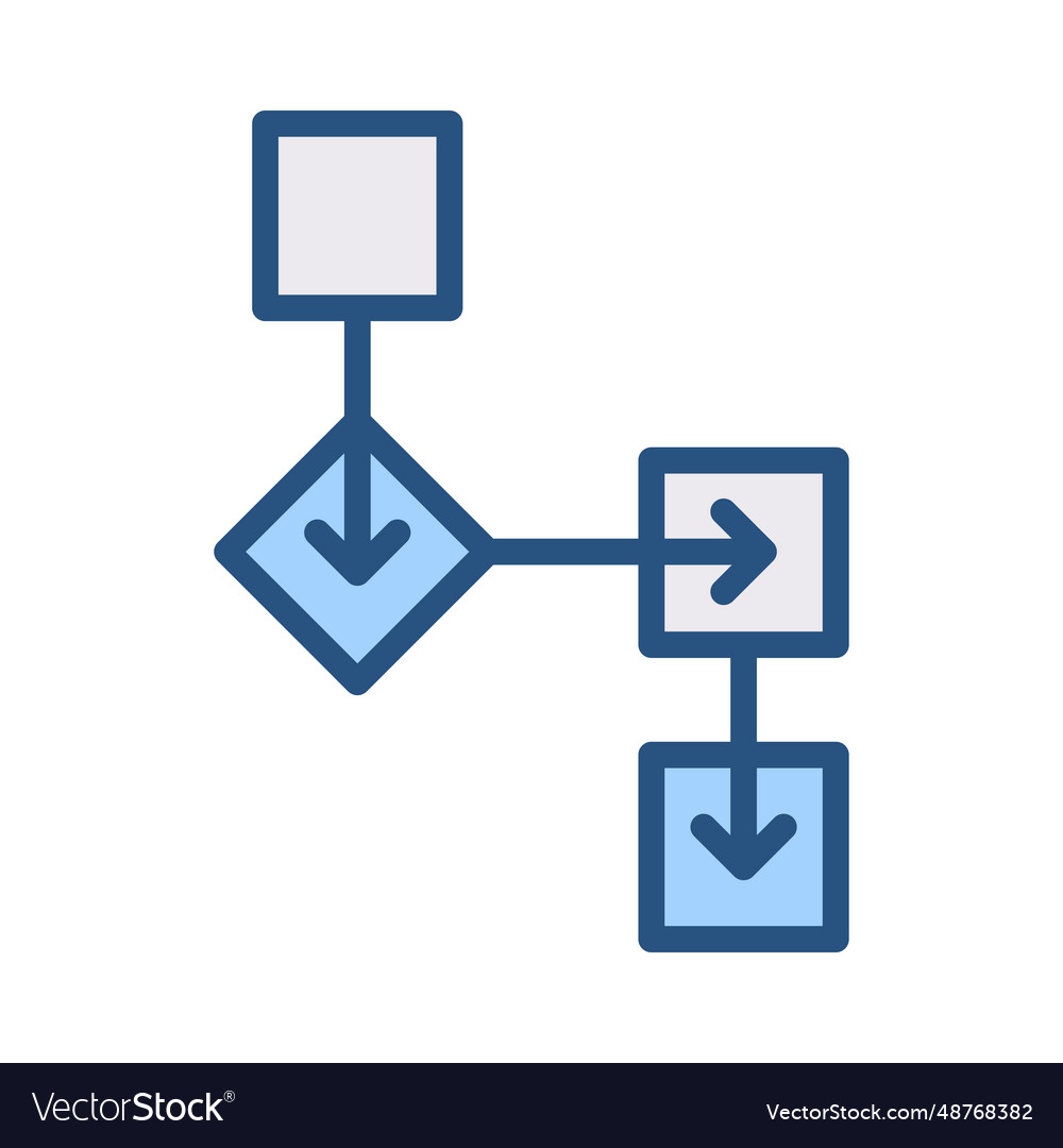 Work flow chart icon Royalty Free Vector Image