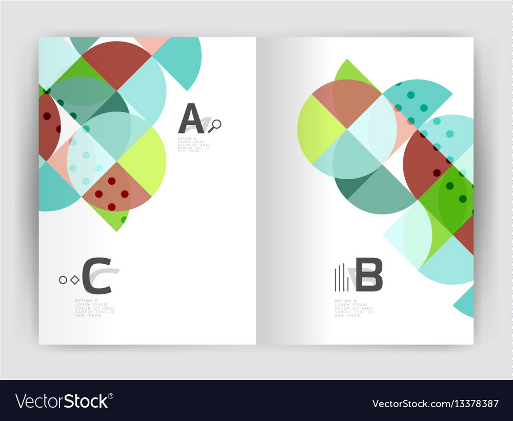 Abstract background with color triangles annual