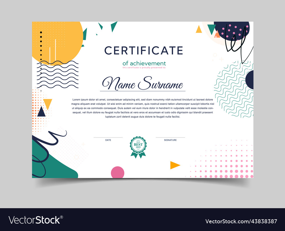 Abstract certificate or diploma Royalty Free Vector Image