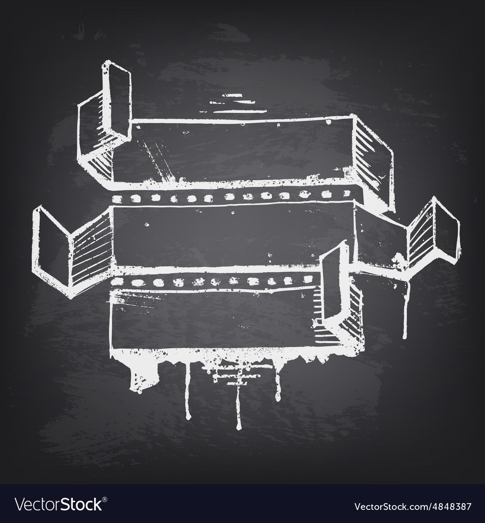 Abstract design element on chalkboard