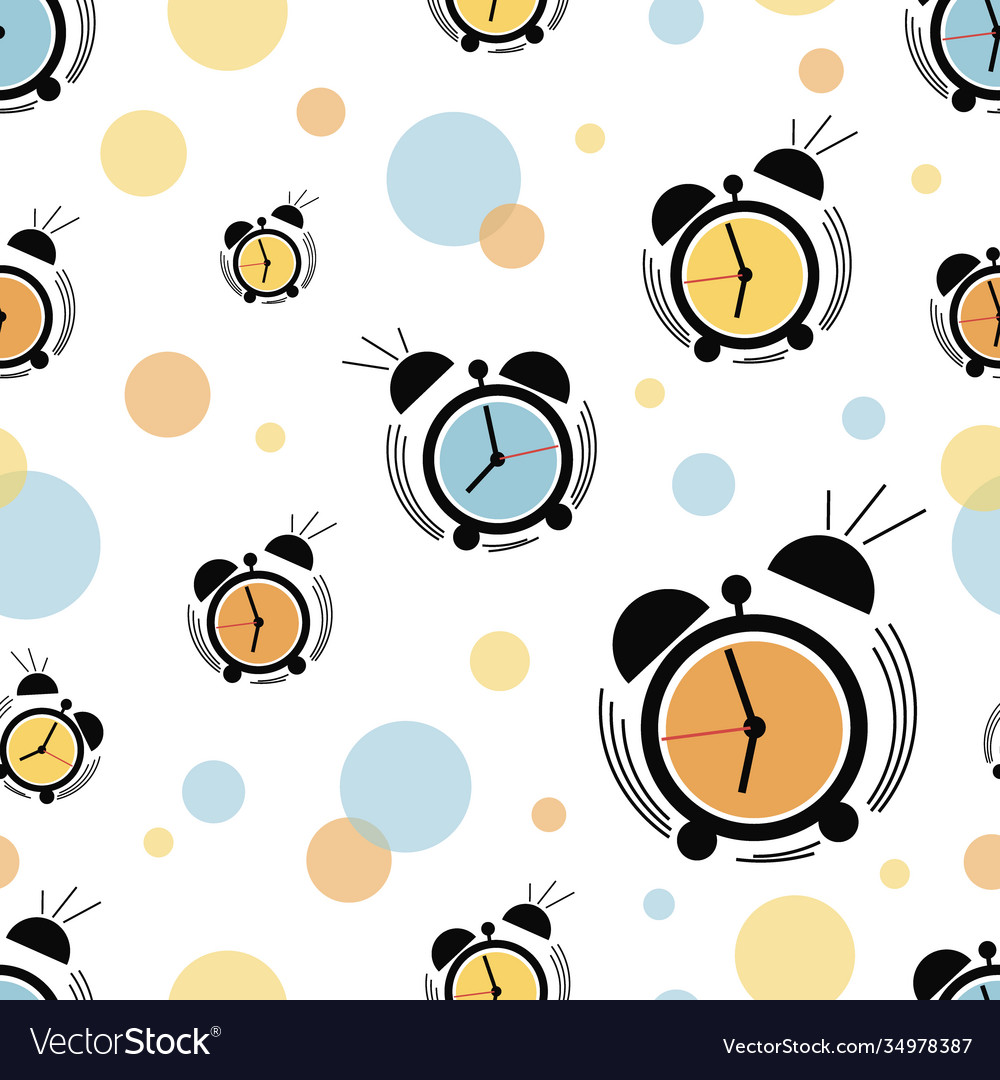 Alarm clock color dial background vector image Alarm clock color dial background