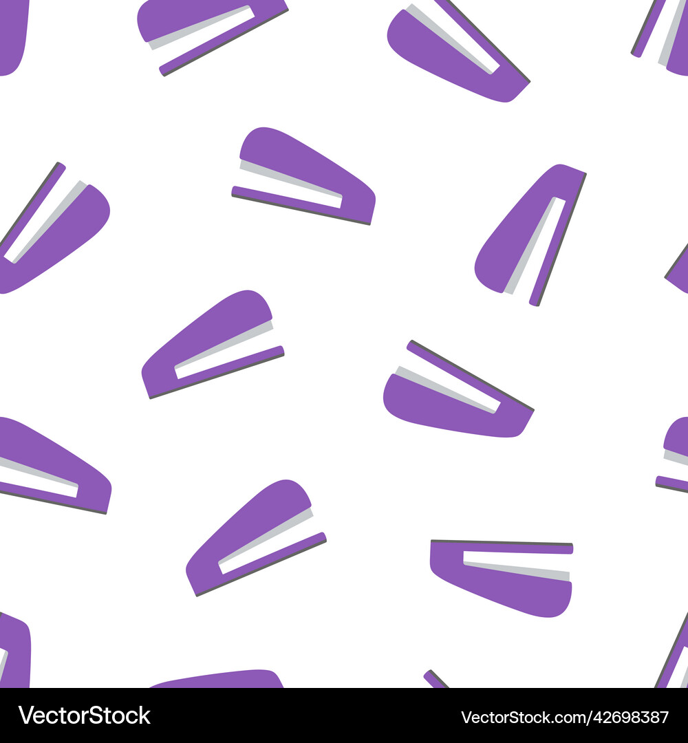 Staples Pattern Cartoon seamless pattern with stapler Royalty Free Vector