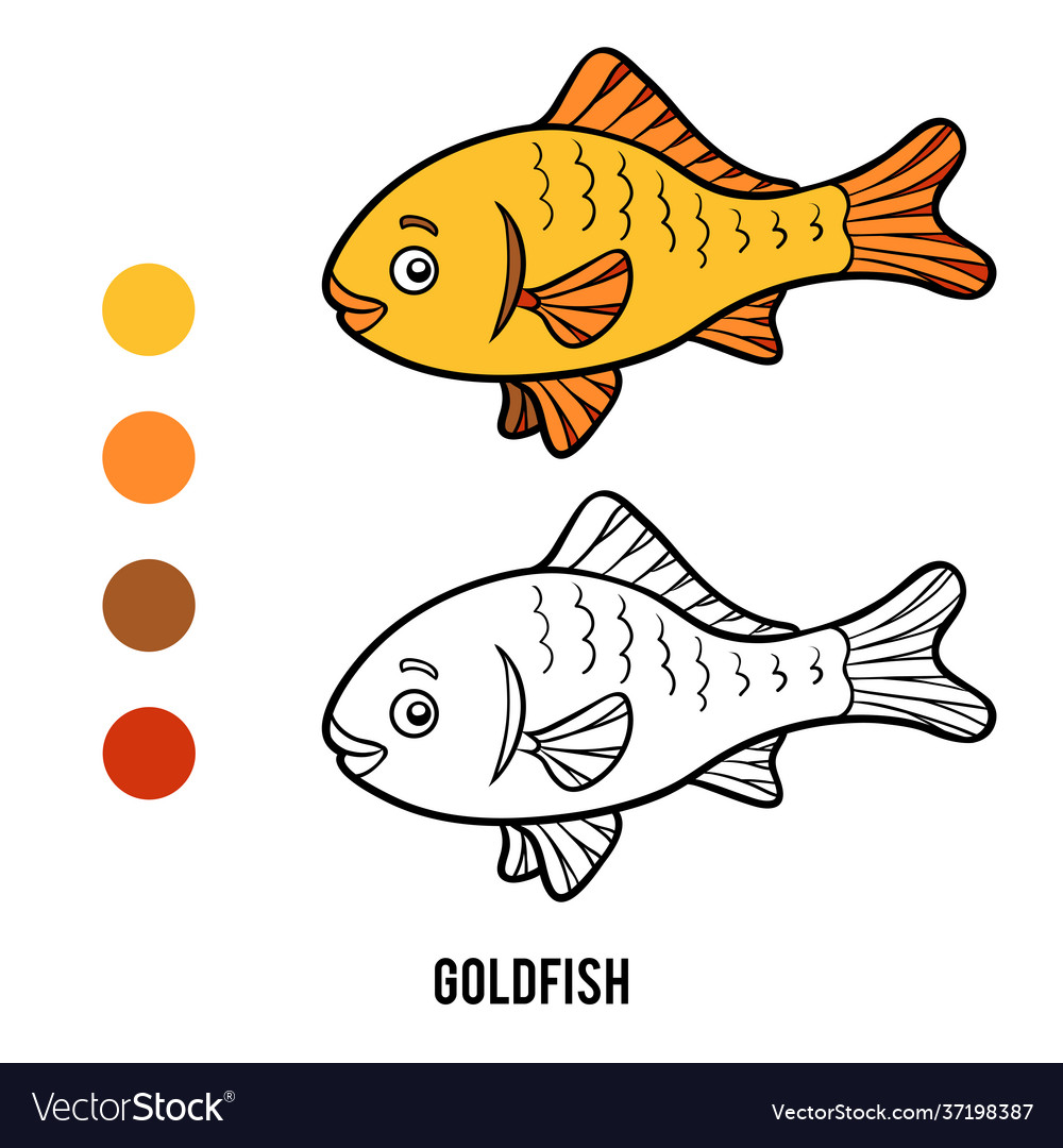 Coloring book goldfish