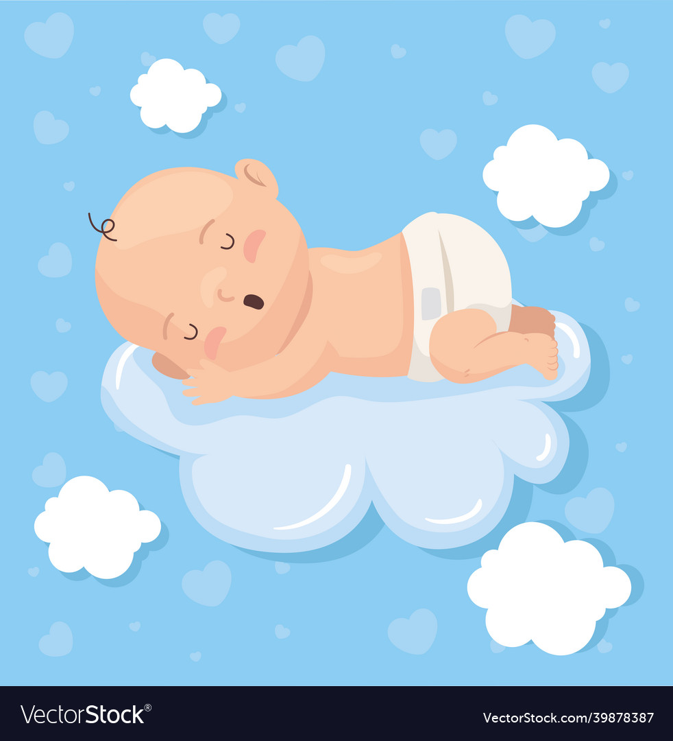 Cute baby boy sleeping