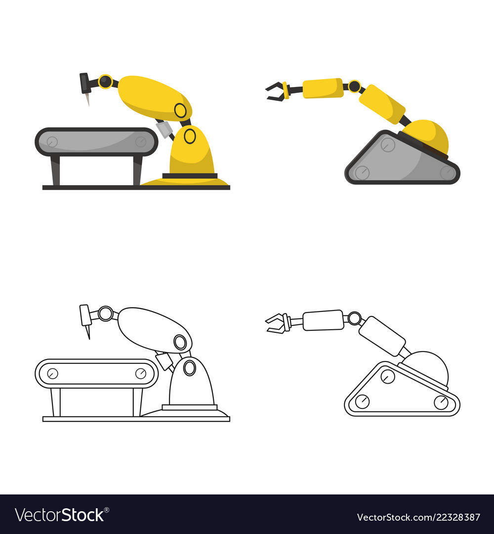 Design of robot and factory symbol set