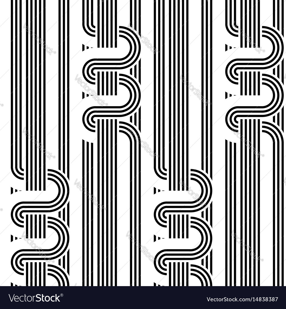 Design seamless monochrome waving pattern