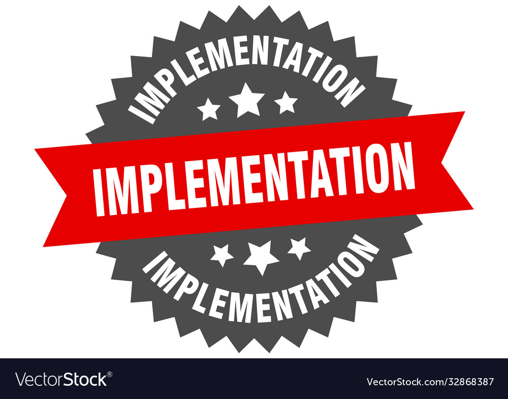 Implementation round isolated ribbon label