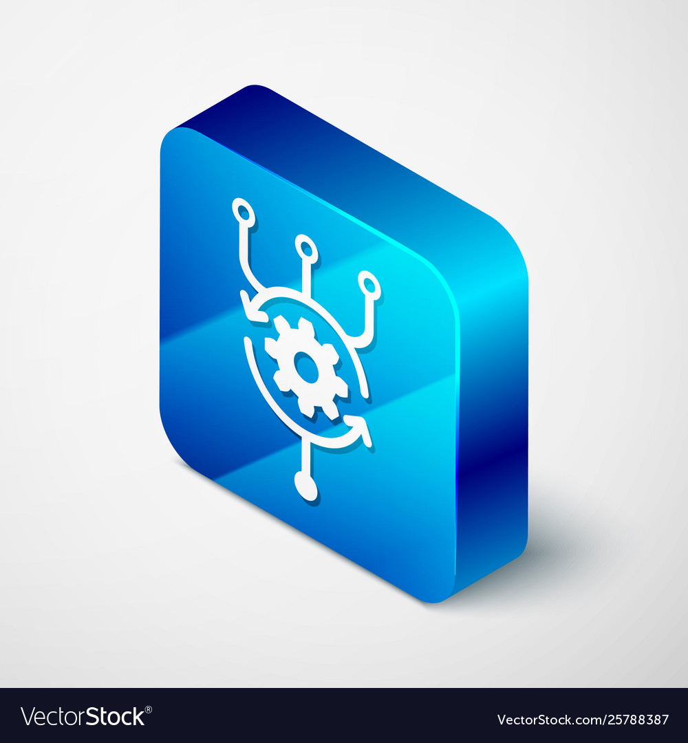 Isometric algorithm icon isolated on white vector image Isometric algorithm icon isolated on white