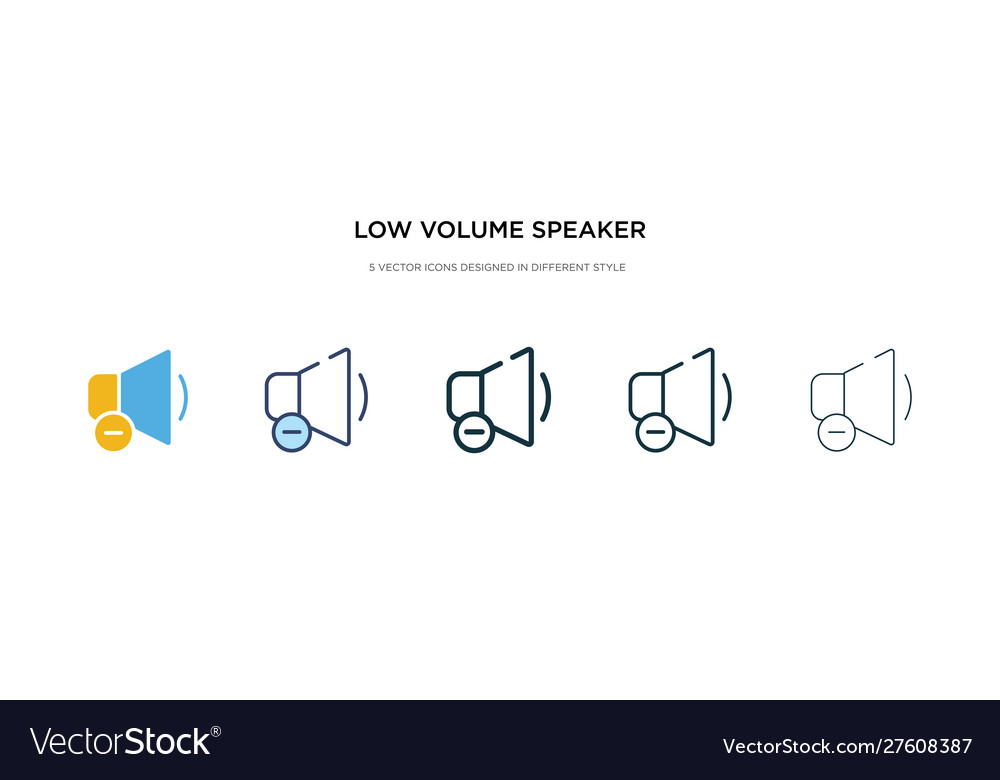 Low volume speaker icon in different style two