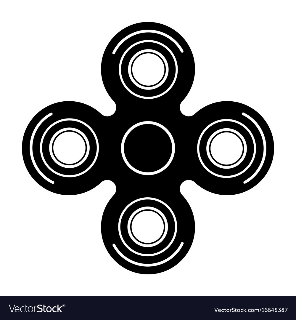 Modern spinner black icon on white