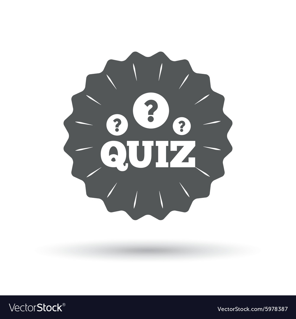 Quiz sign icon questions and answers game