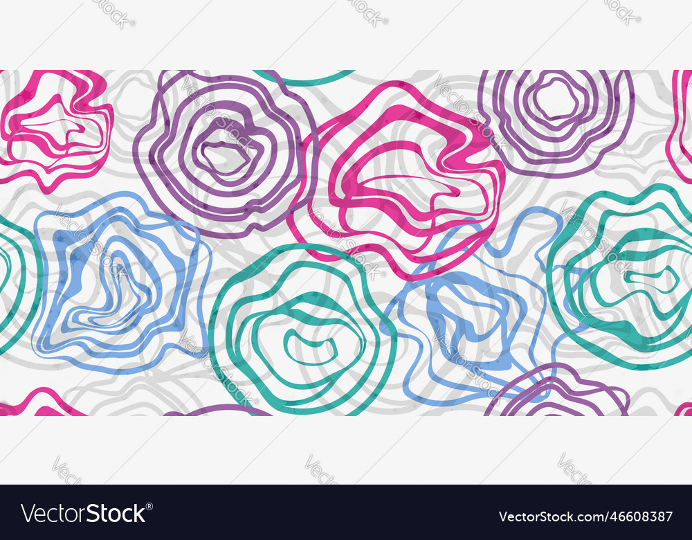Seamless bright pattern with abstract shapes