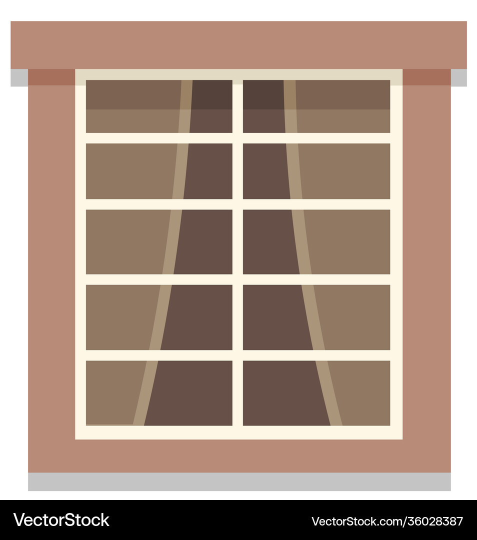 Transparent double metal plastic window Royalty Free Vector