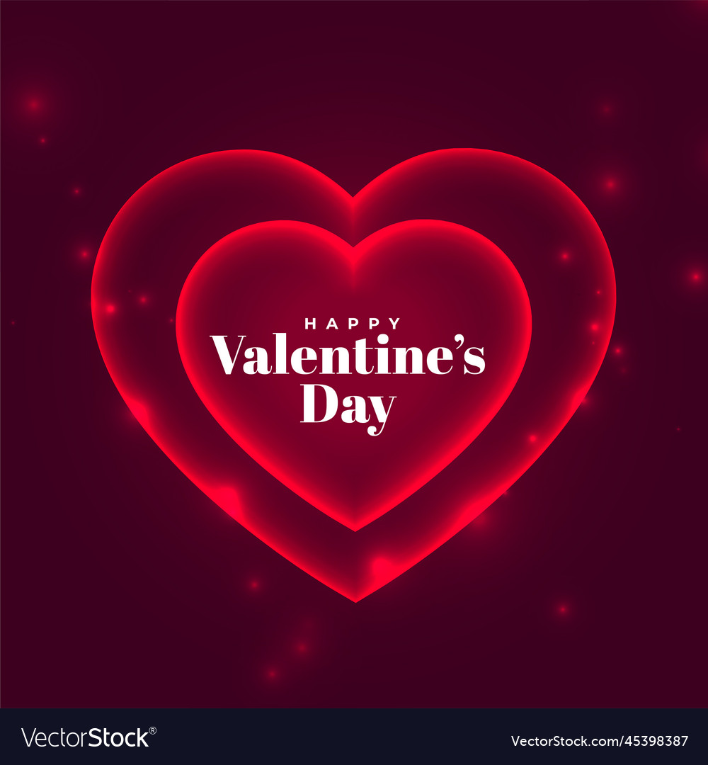 Two romantic lover hearts valentines day lovely Vector Image