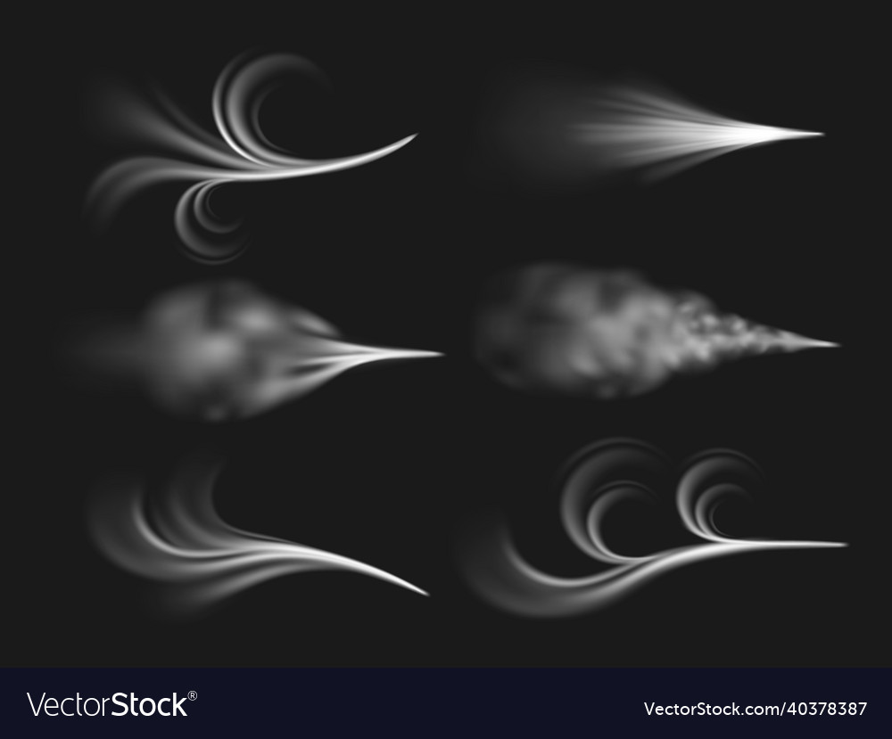 Windluftströme realistische Strömungen mist anders vector image Windluftströme realistische Strömungen mist anders