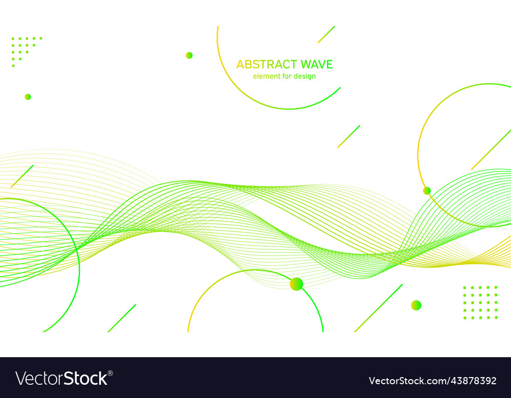 Abstract colorful wave element for design vector image Abstract colorful wave element for design