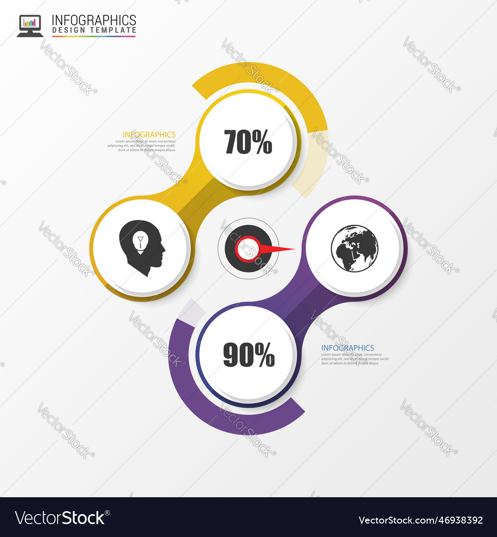 Abstract infographic with pointer modern design Vector Image Abstract infographic with pointer modern design