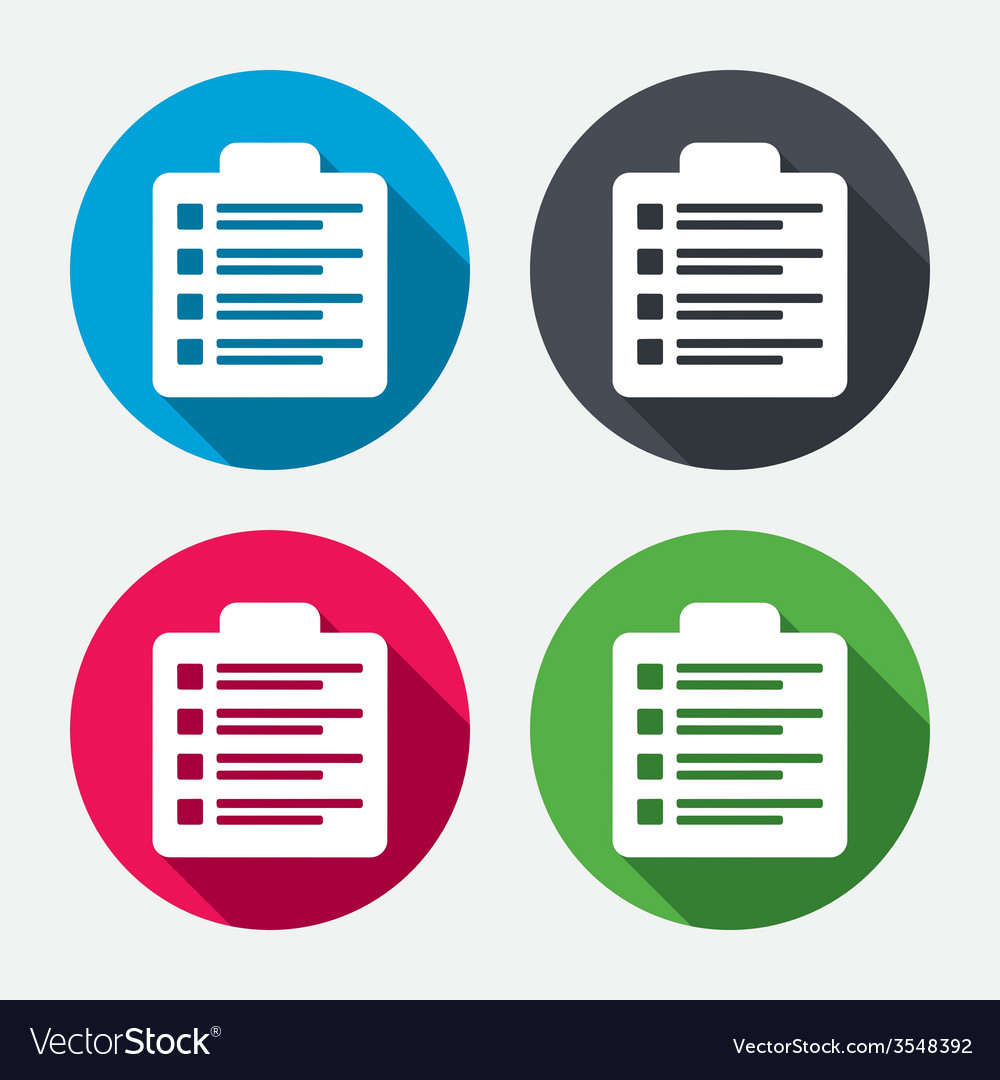 Checklist sign icon control list symbol