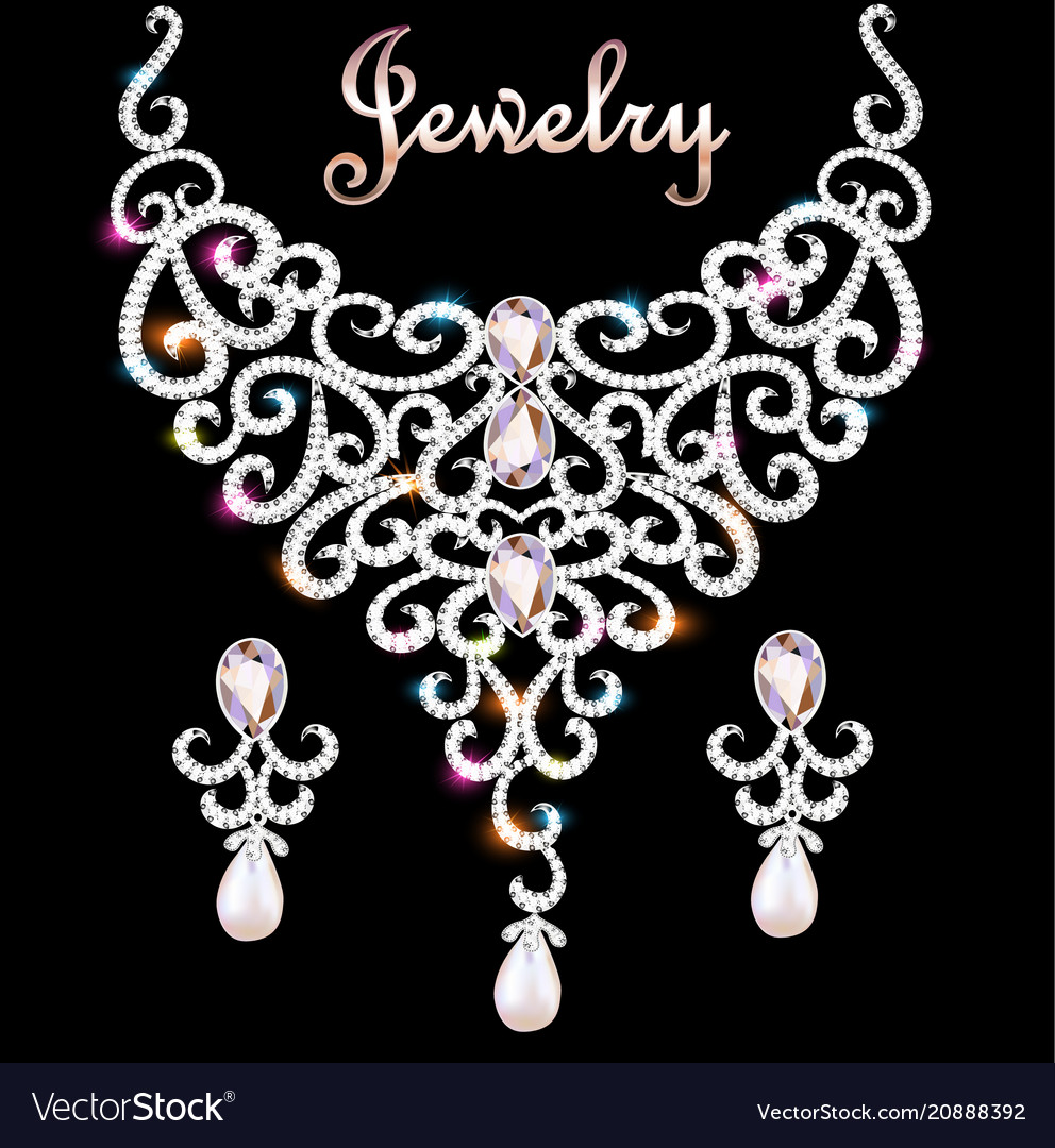 Diamant & Perlen Brautschmuck Set