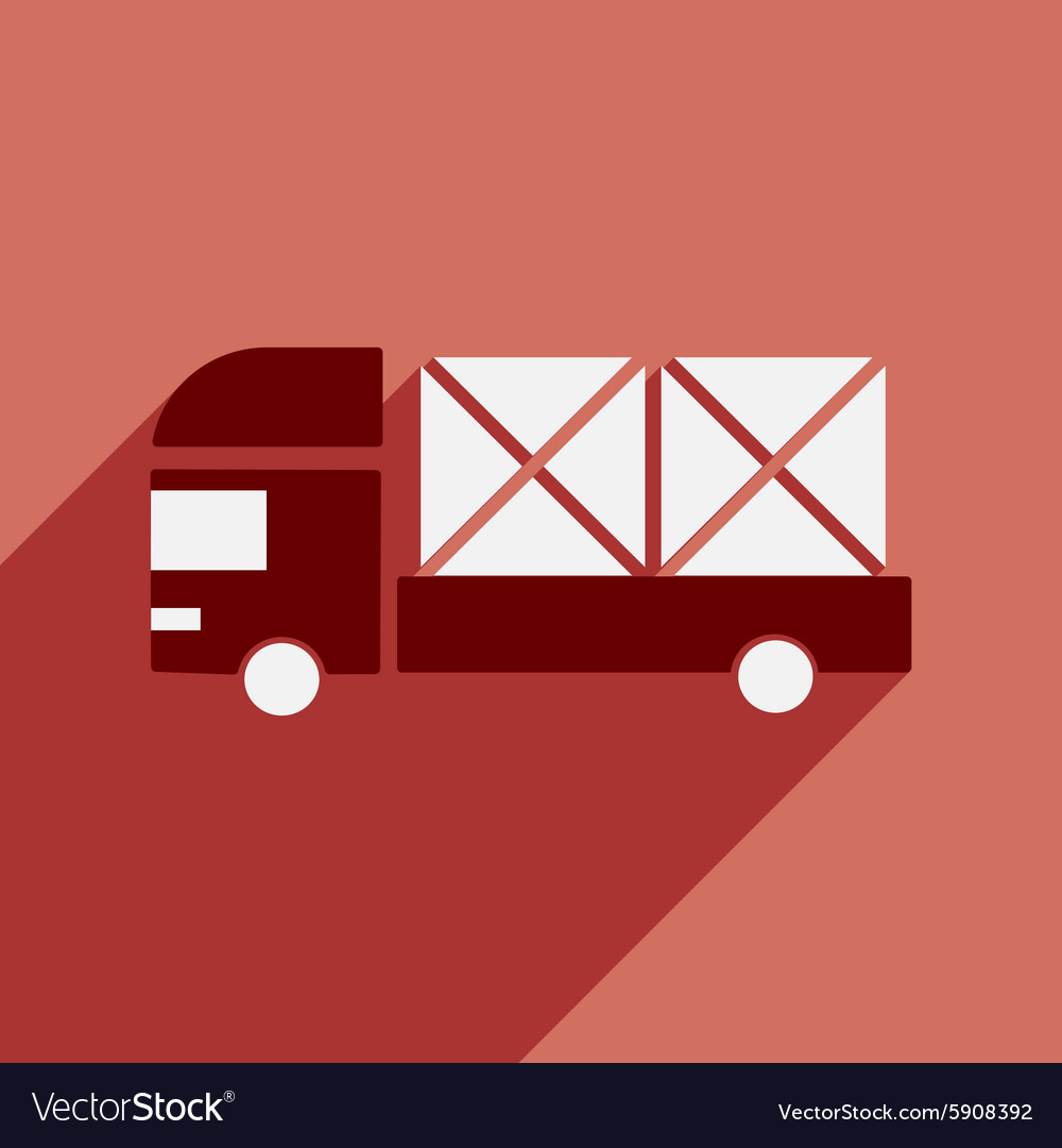 Flat with shadow icon and mobile application