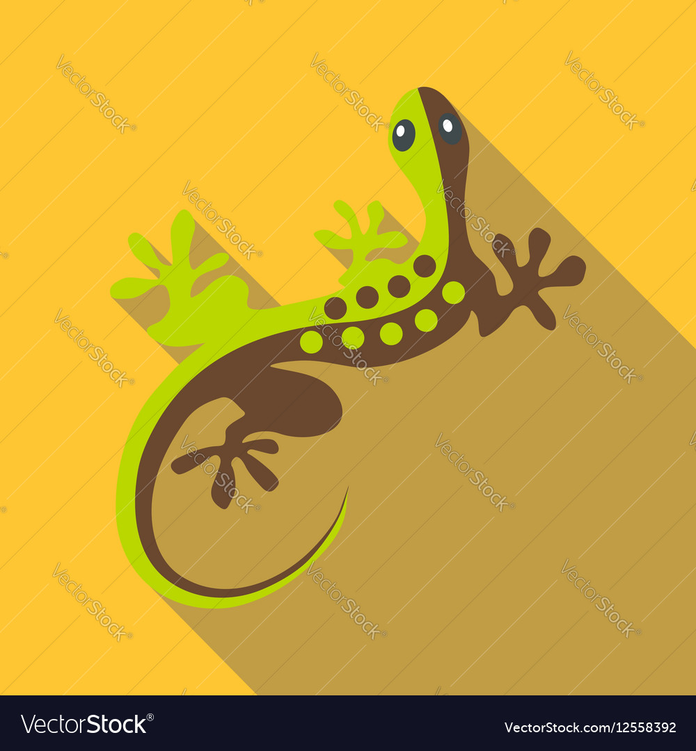 Gecko icon flat style