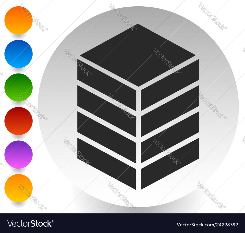 Icon with tower rack storage container datacenter Vector Image Icon with tower rack storage container datacenter