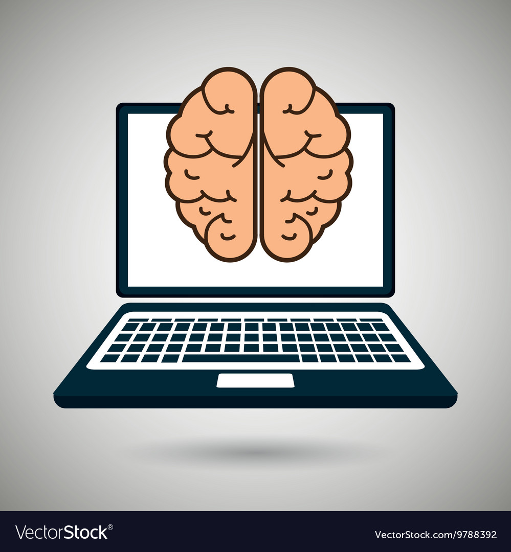 Idea computer isolated icon design