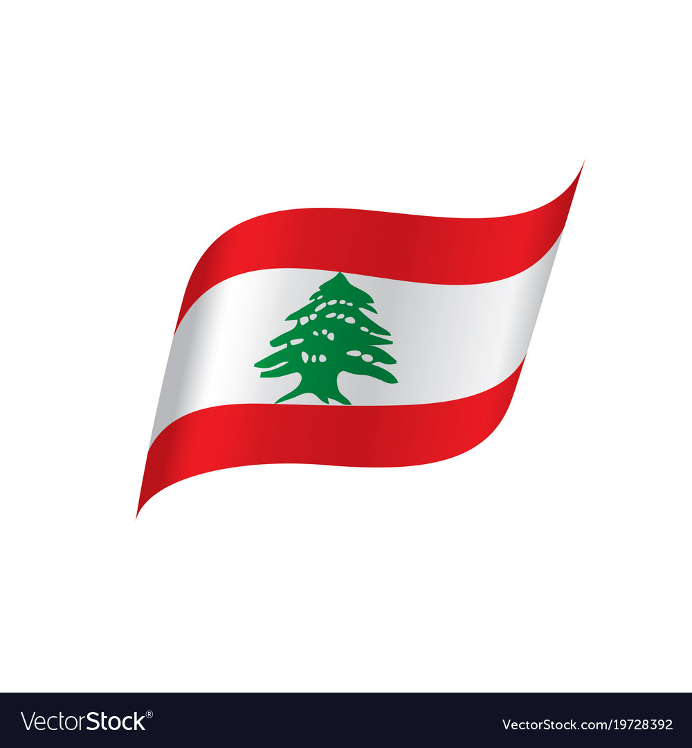 Lebanese flag Royalty Free Vector Image - VectorStock