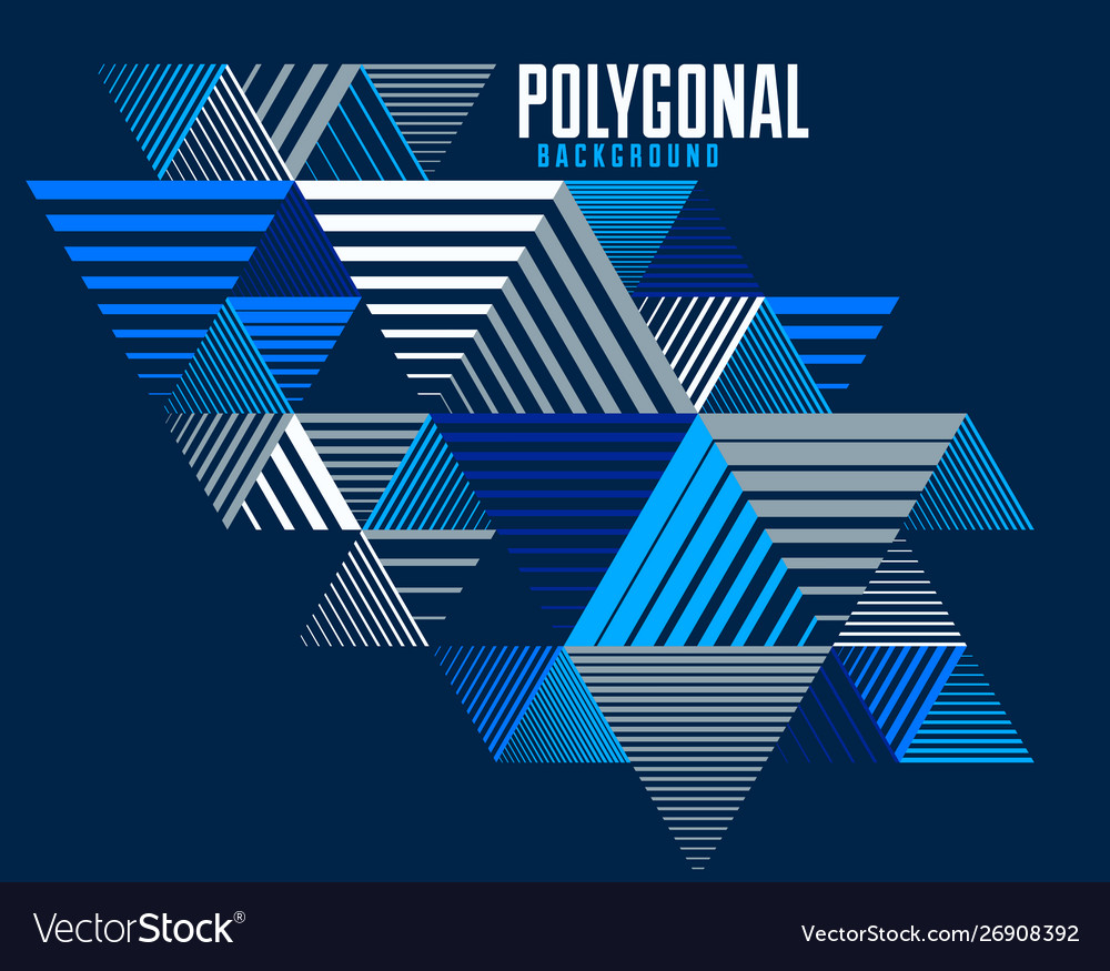 Linear striped abstract dimensional 3d background vector image Linear striped abstract dimensional 3d background