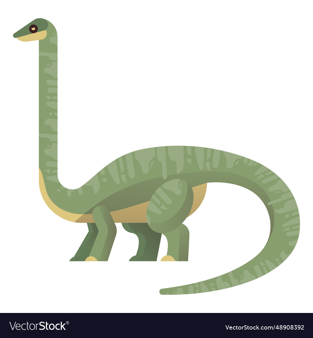 Long neck brachiosaurus vector image Long neck brachiosaurus