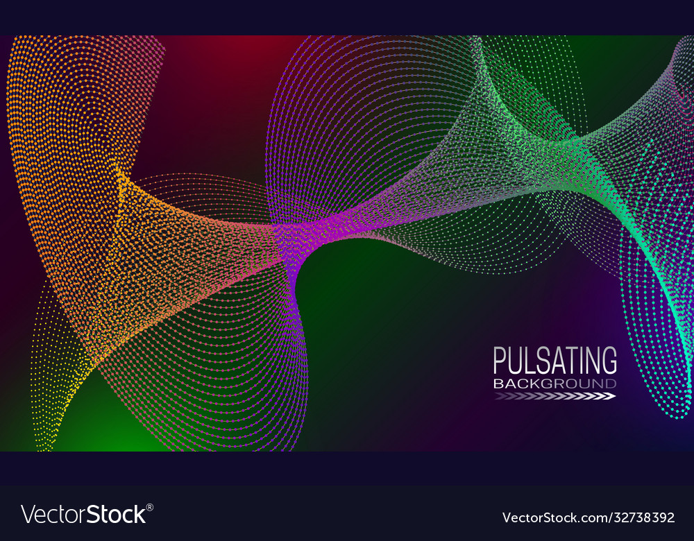 Pulsating futuristic background design vector image Pulsating futuristic background design