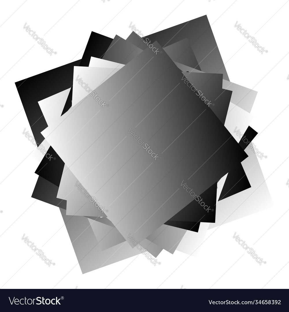 Randxom rotated overlap chaotic squares vector image Randxom rotated overlap chaotic squares