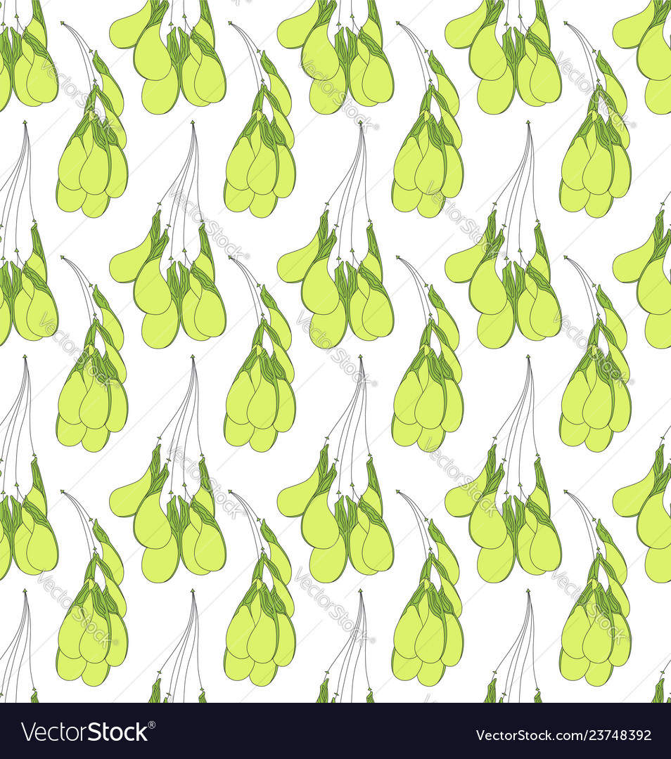 Seamless pattern with green maple seeds vector image Seamless pattern with green maple seeds