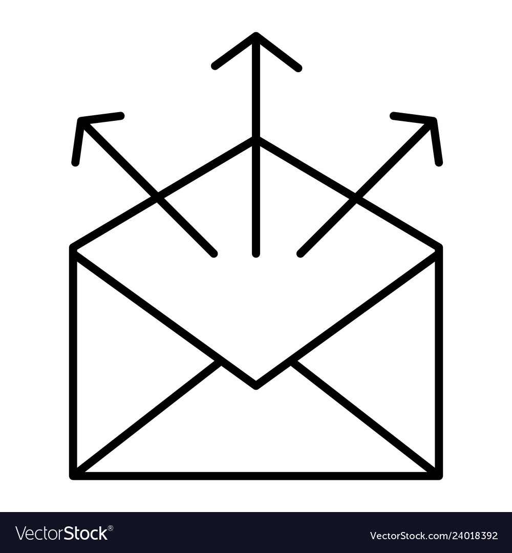 Send mail thin line icon mailing letters